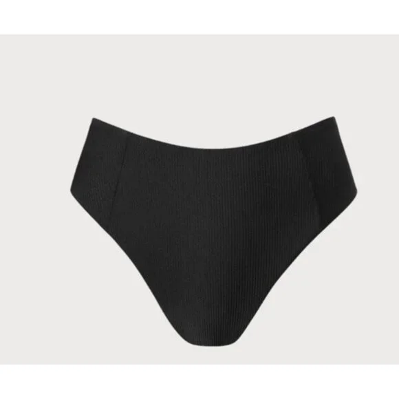 Berlook Black Two Piece Swimsuit Bikini Size Large Moderate Bottoms NEW W Bag